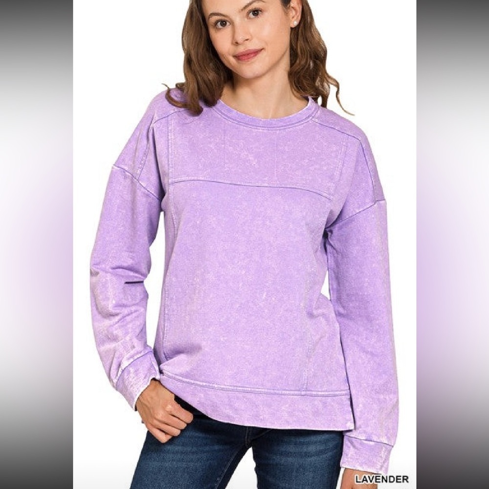 Acid Wash Lavender Women's Sweatshirt